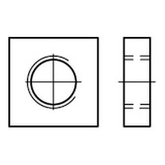 Vierkantmuttern niedrige Form DIN 562 04 M 2