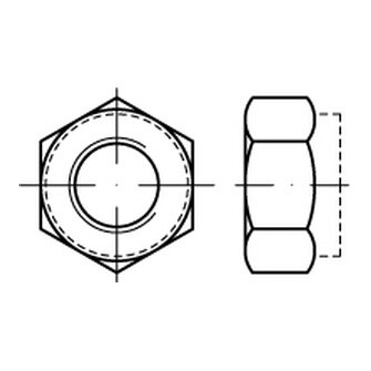 Sechskantmuttern mit Klemmteil DIN 6925 / ISO 7042 10 gal vz M 12