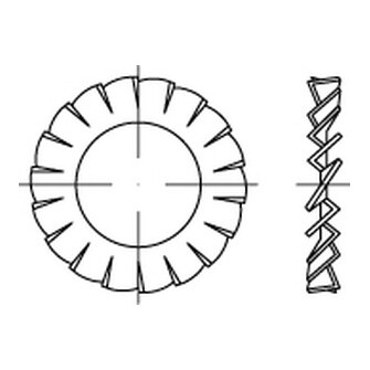 Fächerscheiben DIN 6798 1.4310 Form A 2,2