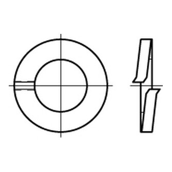 Federringe DIN 127 Form A Federstahl 3