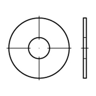 Kotflügel-Unterlegscheiben Stahl gal vz 10,5 x 35 x 1,5