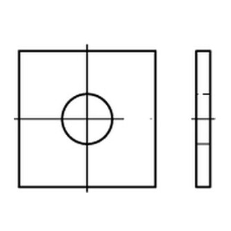 Scheiben DIN 436 vierkant A2 17,5 x 5 x 50