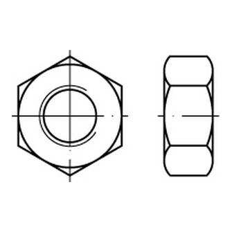 Sechskantmuttern ISO 4032 LH 8 gal vz SW 18 M 12