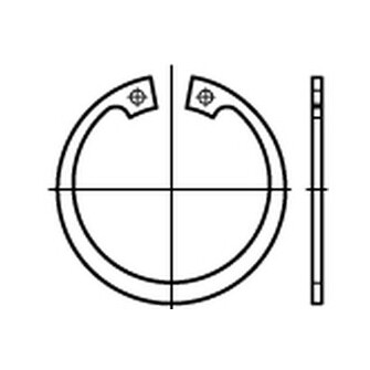 Sicherungsringe für Wellen DIN 472 Regelausführung Federstahl 140 x 4