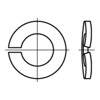 Federringe DIN 128 Form A 1.4310 16