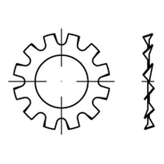 Zahnscheibe DIN 6797 A Federstahl 17