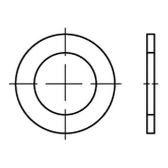 Stützscheiben DIN 988 Federstahl 3 x 6 x 1