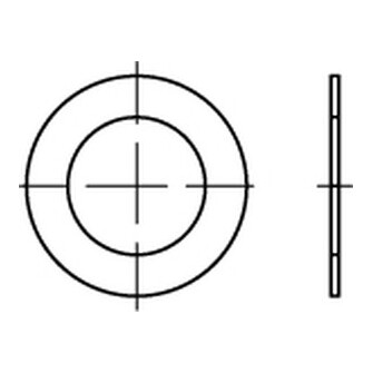 Passscheiben DIN 988 Stahl 60 x 0,5 x 75