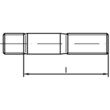Stiftschrauben DIN 939 8.8 gal vz M 6 x 30