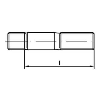 Stiftschrauben DIN 939 A2 M 5 x 35