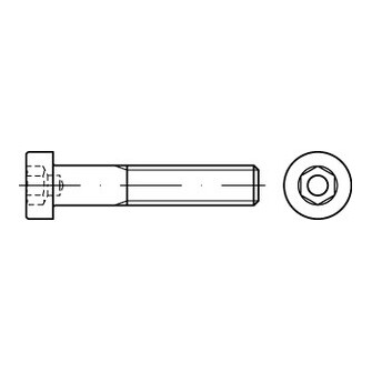 Zylinderschrauben DIN 6912 A4-70 M 6 x 30