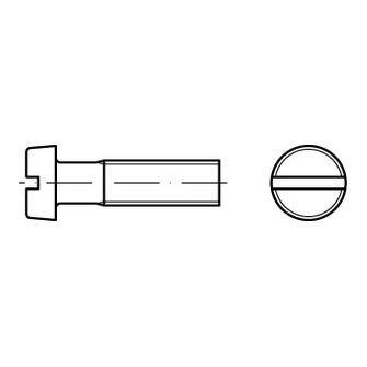 Zylinderschrauben DIN 84 / ISO 1209 Stahl blank gedreht M 1,2 x 3