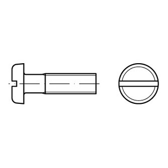 Flachkopfschrauben mit Schlitz DIN 85 / ISO 1580 A2 M 4 x 6