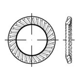 Schnorr Sperrzahnscheibe S 1.4301 16