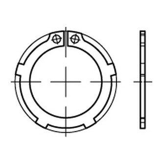 Sicherungsringe mit Lappen für Wellen DIN 983 Federstahl 40 x 1,75