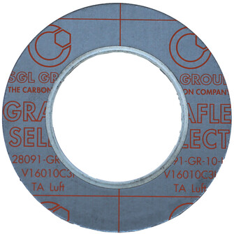 Bördeldichtung DIN EN 1514-1 IBC Graphit/1.4571 Sigraflex® Select V16010C3I mit Innenbördel DN 50 / PN 10 - 40 (107 x 61 x 1,6 mm) DIN EN 1514-1