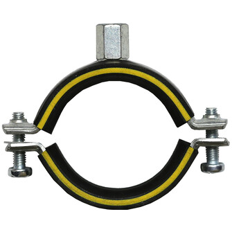 Müpro Schraubrohrschelle  V2A Einlage Gelb M10 - 1 1/4 Zoll (40-44 mm)