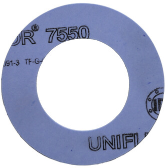 Flachdichtung DIN EN 1514-1 IBC Unifluor WS 7550 blau DN 40 / PN 10-40 (92 x 49 x 2 mm)