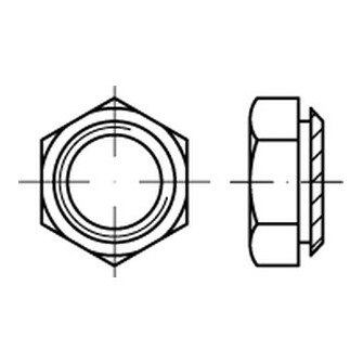 Setzmuttern Stahl gehärtet gal vz M 10 / 1,9